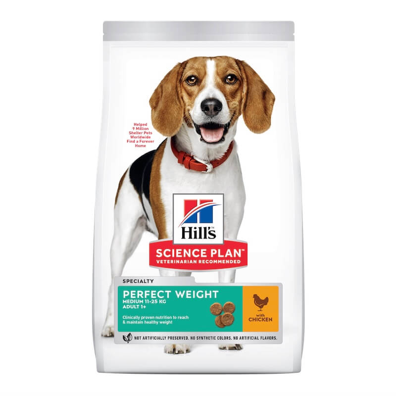 Hill's Science Plan - Canine - Perfect Weight - Medium Breed - Chicken - Dry Food 12kg